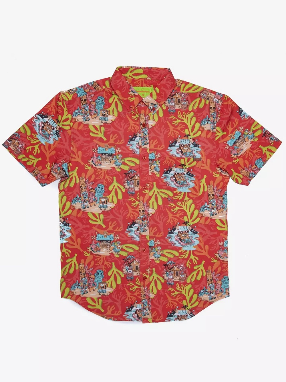 Nickelodeon x RSVLTS M SpongeBob SquarePants Bikini Bottom Luau Woven Button-Up